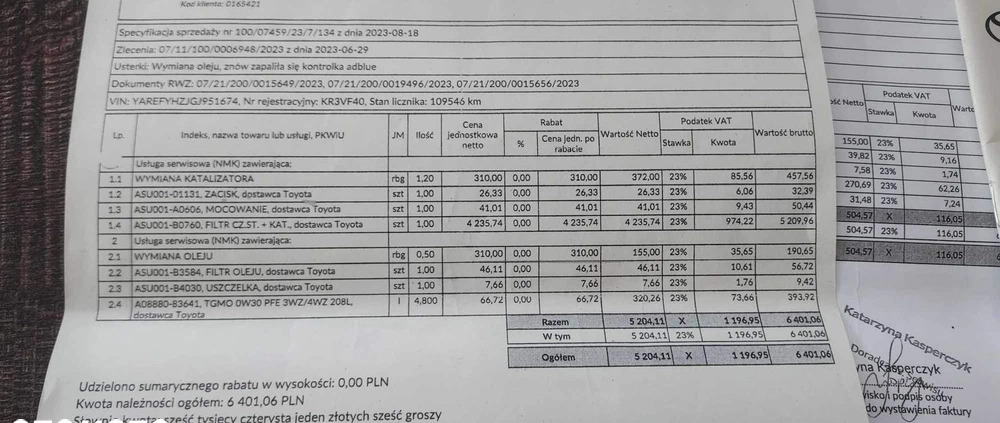 Toyota ProAce cena 59900 przebieg: 127100, rok produkcji 2021 z Kraków małe 352